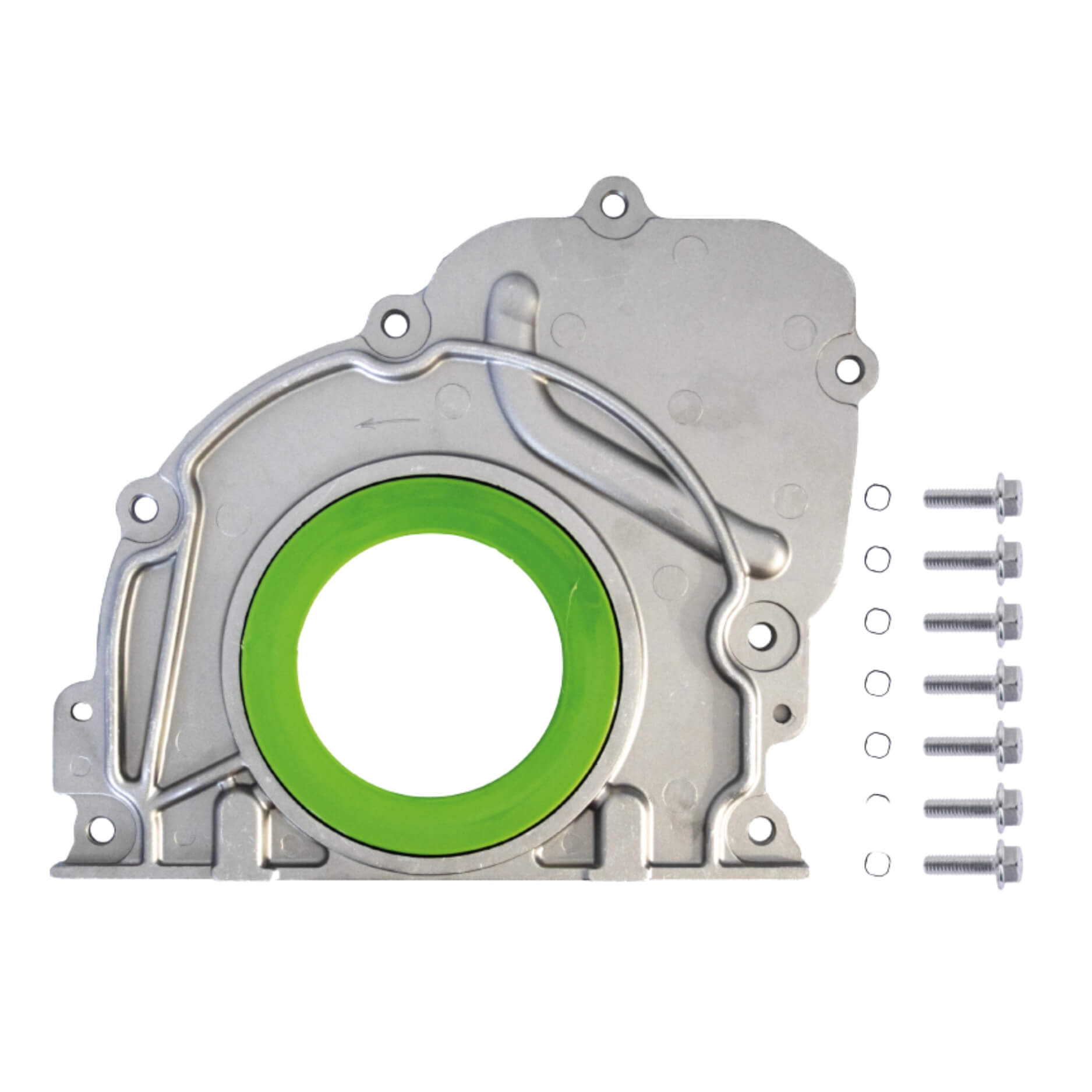 Retén con porta retén para GM, V6, 24 Válvulas, DOHC, 3.0 l.Turbo CT5 20/22, CT6 16/19; 3.6 l. Blazer 19/23, Camaro 16/23, Colorado, Canyon 17/22, Acadia, XT5 17/22, LaCrosse 17/19, Regal 18/20, ATS, CTS 16/19, CT6 18/20, XT6 20/22, LGX, LGZ, LGW; Con Porta Reten, Incluye tornillos y sellos de montaje, Giro a la izquierda 99 mm, 15 Pzas. BSX-3062091