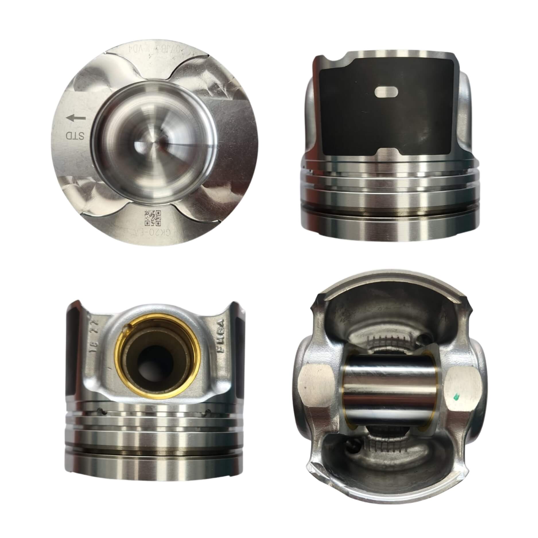 Juego de 4 pistones para Ford 2.0 l., L4, 16 Válvulas, DOHC, Transit 21/24, Ranger 22/24, T20DD0J, YN2X, BKFD, P02X, BCCA, Ecoblue, TDI, Diesel Diámetro cilindro [mm]: 84 Distancia de compresión [mm]: 48.4 Diámetro perno [mm]: 30 Largo perno [mm]: 63 Altura Pistón [mm]: 73.20 Diámetro Cazuela [mm]: 48.3 PL 42146600