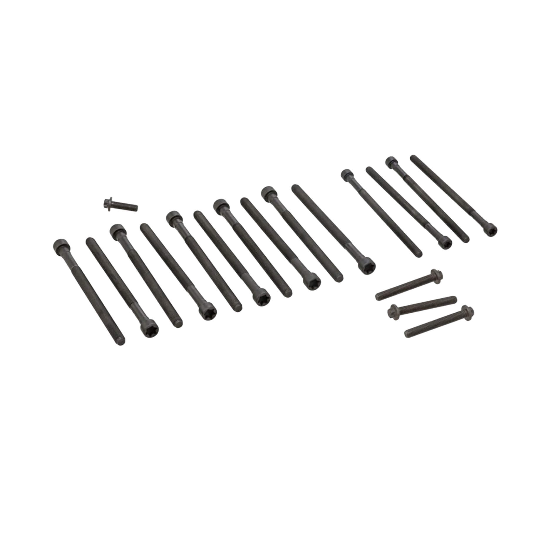 Juego de Tornillos de cabeza para BMW 3.0 l. N55 B30 A M135i 08-16, M135i xDrive 12-16, M235i 12-16, M235 i xDrive 12 - 16, M2 15-18, 335i 06-11, 335 i xDrive 08-11, 435i 13-16, 435 i xDrive 14-16, 535i 10-16, 535 i xDrive 13-17, 640i 12-18, 640 i xDrive 13-18, 740 i, Li 12-15, 740 i, Li xDrive 12-15, xDrive 35 i 11-15, DOHC L6 24 Válvulas Tornillo tipo 1: Diámetro Tornillo [mm]: 9 Largo Tornillo [mm]: 70 Tornillo tipo 2: Diámetro Tornillo [mm]: 9 Largo Tornillo [mm]: 170 Paso de cuerda [mm]: 1.25 Tornillo tipo 3: Diámetro Tornillo [mm]: 11 Largo Tornillo [mm]: 173 Paso de cuerda [mm]: 1.5 14-10427-01