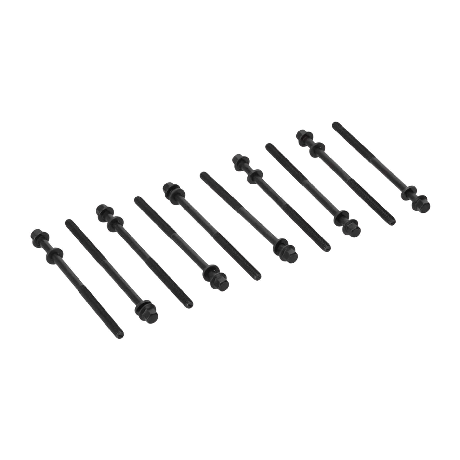 Juego de 10 tornillos de cabeza para Honda 4 Cil. 8 V, SOHC,Civic 02/09, Jazz 05/..,Fit 01/04, City 03/05, Motor L13A3,L15A3 MLS 1.3 l. / 1.5 l. Honda 4Cil. 16V, SOHC, Jazz 02/08, City, Fit 07/16 Motor L15A1/A7 V-Tec. Diámetro Tornillo [mm]: 9 Largo Tornillo [mm]: 155 Paso de cuerda [mm]: 1.25 14-32335-01