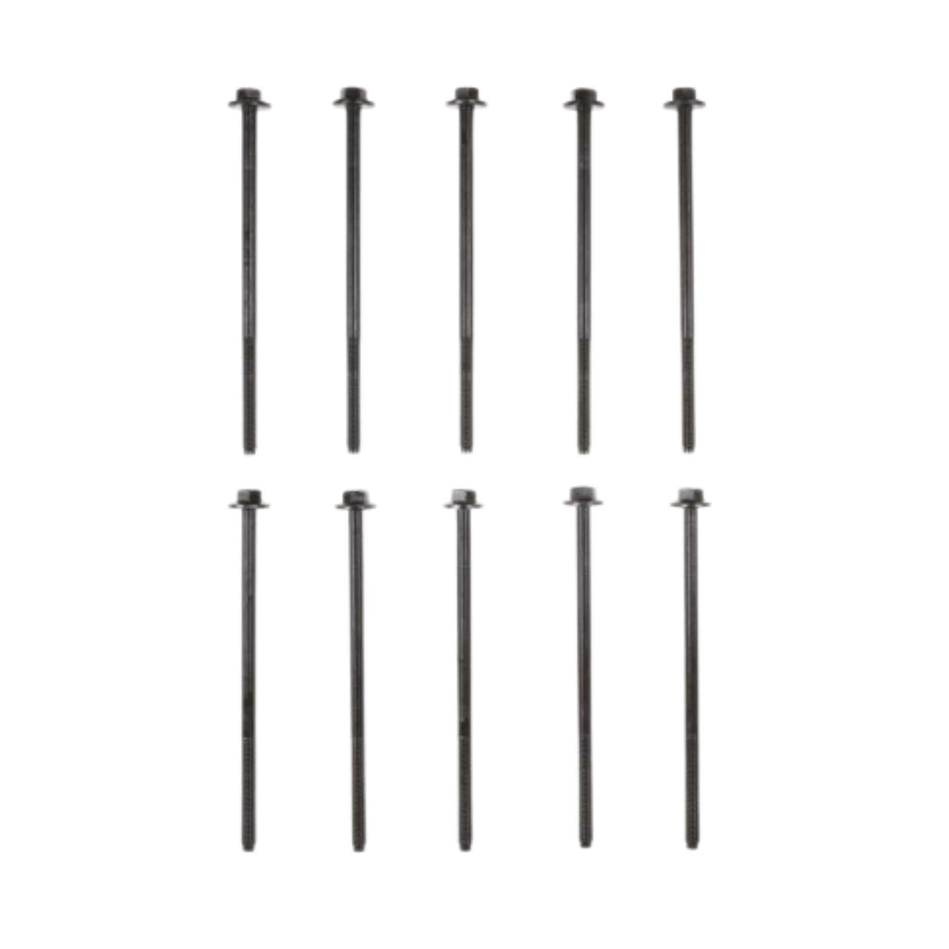 Juego de 10 tornillos de cabeza para Ford V8 4.6 l. /5.4 l. SOHC 16 Válvulas Triton Windsor, Romeo CNG, VIN 6,W,9,V,X,W (1991-06) Grand Marquis (94-04), Cobra (96-06), Lincoln Town Car (91-06), E-150 Econoline, F-150, F-250, Expedition (97-98), Crown Victoria (92-98), E-250 Econoline (´97), Thunderbird (94-97), Mustang GT (96-98) (Incluye Multiple Ventana De Gota Y Junta Para Cabeza De MLS) Diámetro Tornillo [mm]: 10 Largo Tornillo [mm]: 212 Paso de cuerda [mm]: 1.25 M10x1,25x212