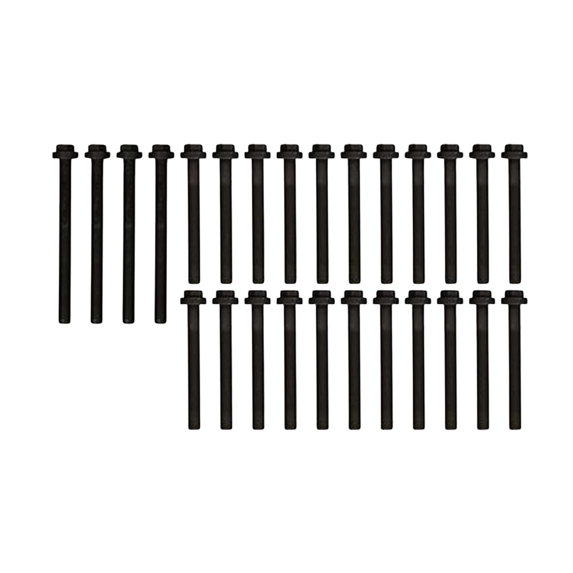 Juego de 26 tornillos de cabeza para Cummins 14.9 l. ISX, QSX, X15 DIESEL Euro 4, L6 24 válvulas Tornillos Cortos ( 22 ) Diámetro [mm]: 18 Largo [mm]: 170 Paso cuerda [mm]: 1.5 Tornillos largos ( 4 ) Diámetro [mm]: 18 Largo [mm]: 225 Paso cuerda [mm]: 1.5 14-18735-01