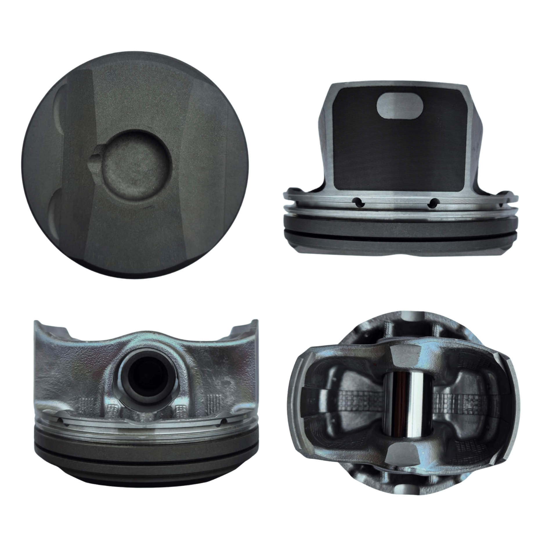 Juego de 4 pistones para motor Mazda 2.0 l. PEY7, PEXW, PEXB, PEXN, SKYACTIV-G, Mazda 3 13-19, CX-3 15-19, CX-30 15-19, CX-5 12-17 DOHC 16 válvula Distancia de compresión [mm]: 25.70 Diámetro cilindro [mm]: 83.50 Diámetro perno [mm]: 21 Largo perno [mm]: 45 42228