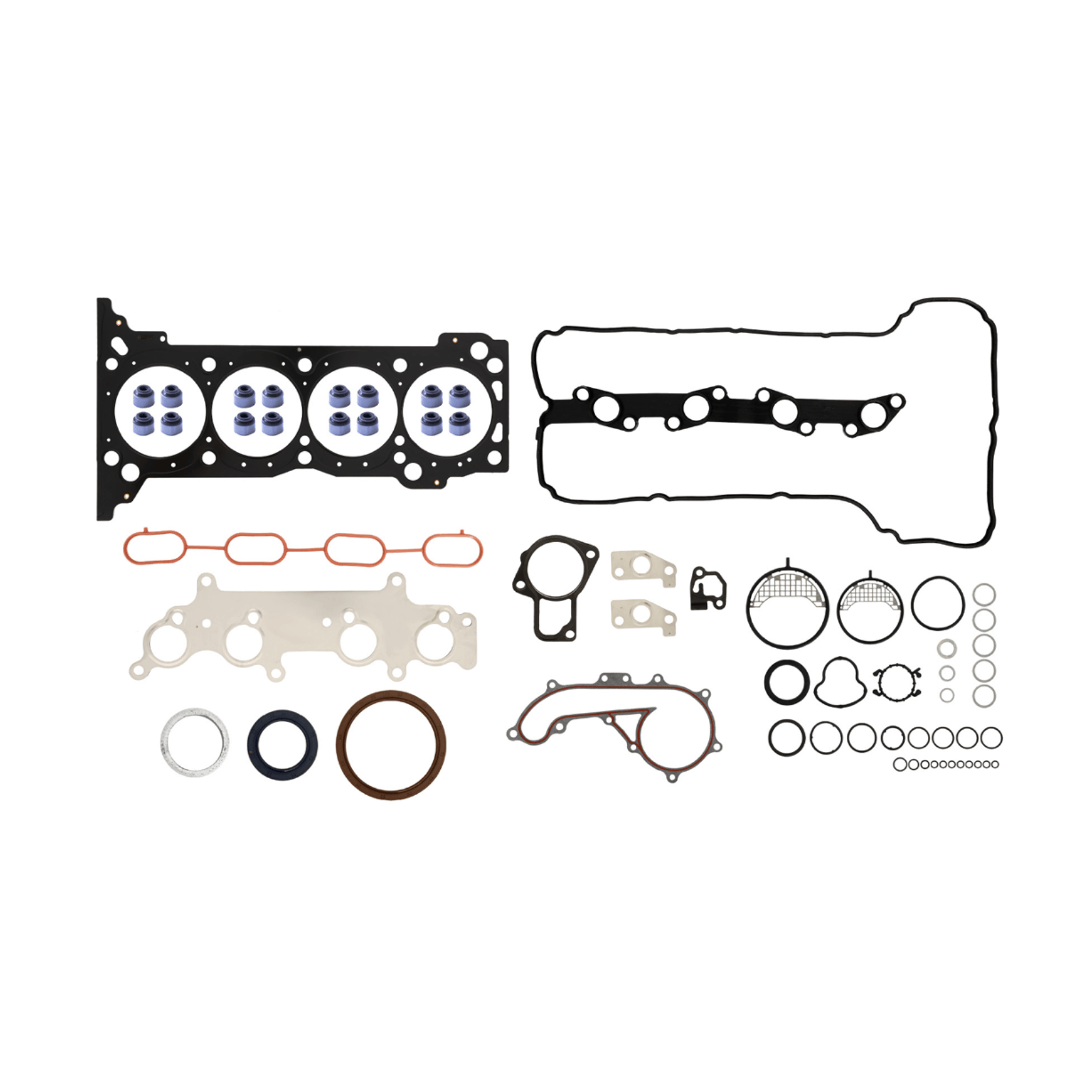 Juego de juntas para Toyota, 2.7 l., L4, 16 Válvulas, DOHC, Hilux 15/20, Hiace 15/19, Tacoma 15/21, 2TRFE, VVTi; Cabeza MLS, escápe MLS, admisión y puntería en silicón. FSX-8040358
