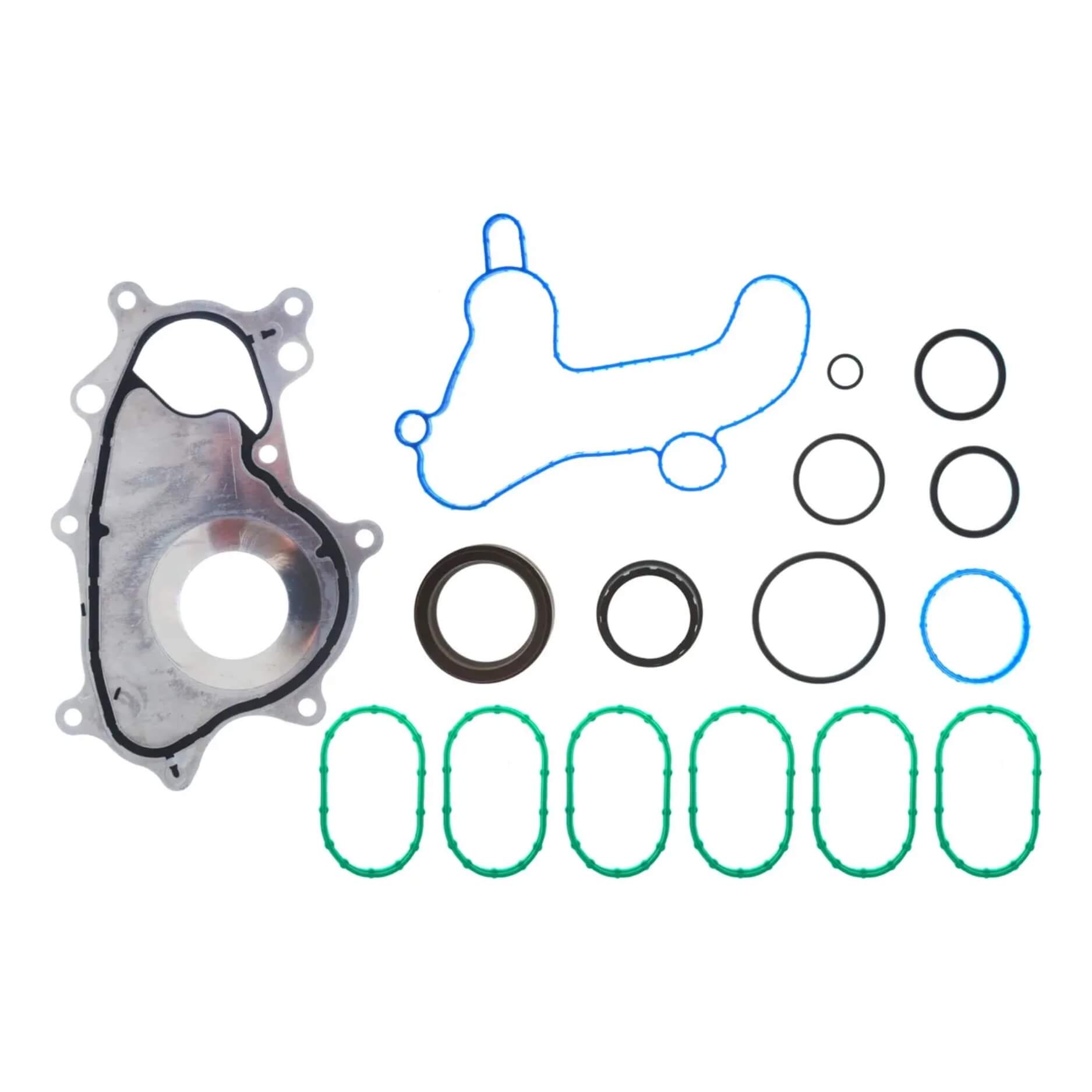 Junta tapa de distribución para Ford, Lincoln, 3.5 l., V6, 24 Válvulas, DOHC, Turbo, Expedition 15/17, F-150 15/16, Transit 150, 250, 350 15/18, Navigator 15/17, Motor 213Cu. 16 Pzas. TCX-2662064
