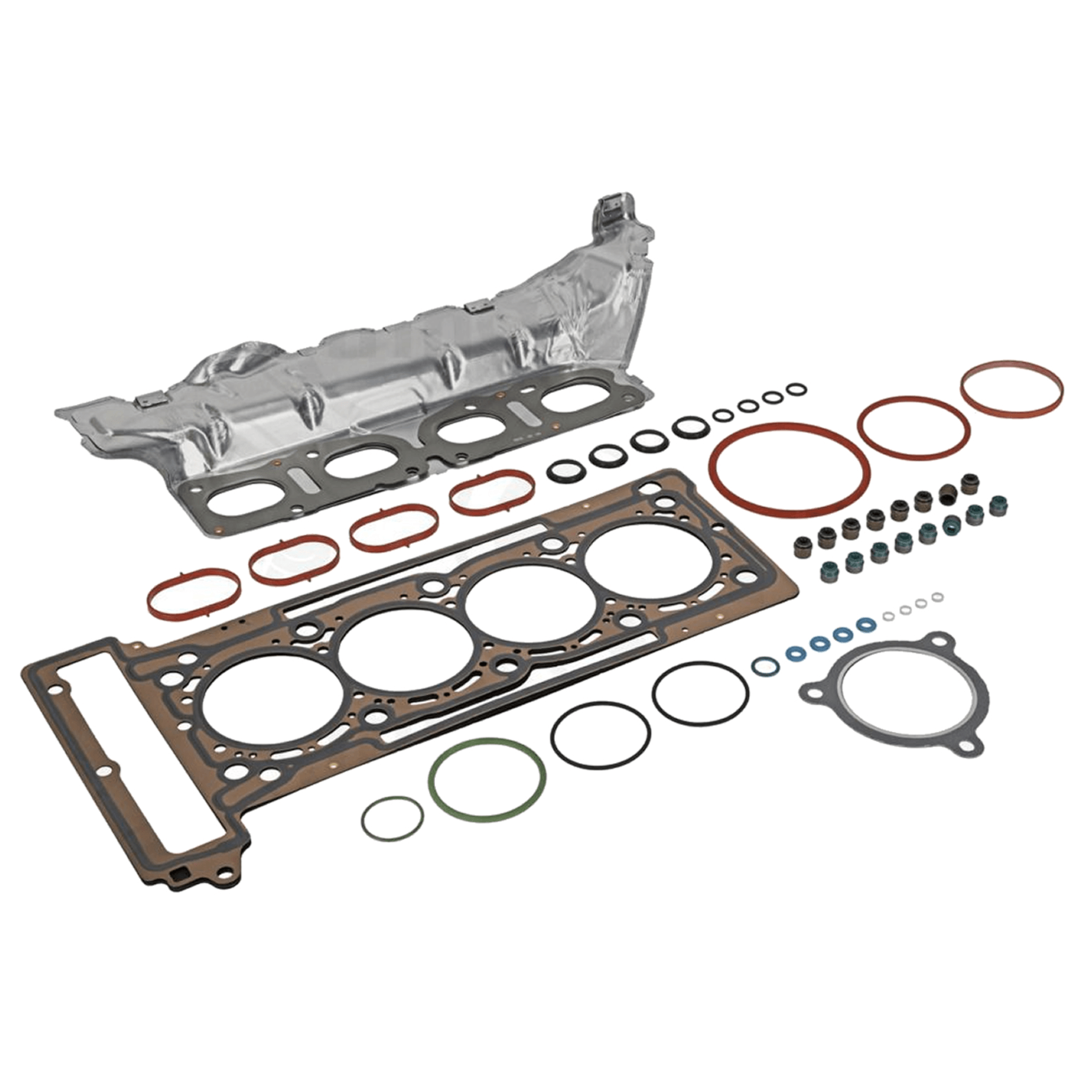 Medio juego superior de juntas para Mercedes Benz 2.0 l. M260.920 A250 18-20 , AMG A 35 4-matic 19-23, CLA 250 19- , AMG GLB 35 4-matic 19-23, GLB 220 Mild-Hybrid 4-matic 23 -, GLB 250 4-matic 19- 23, DOHC 16 válvulas02-10804-02