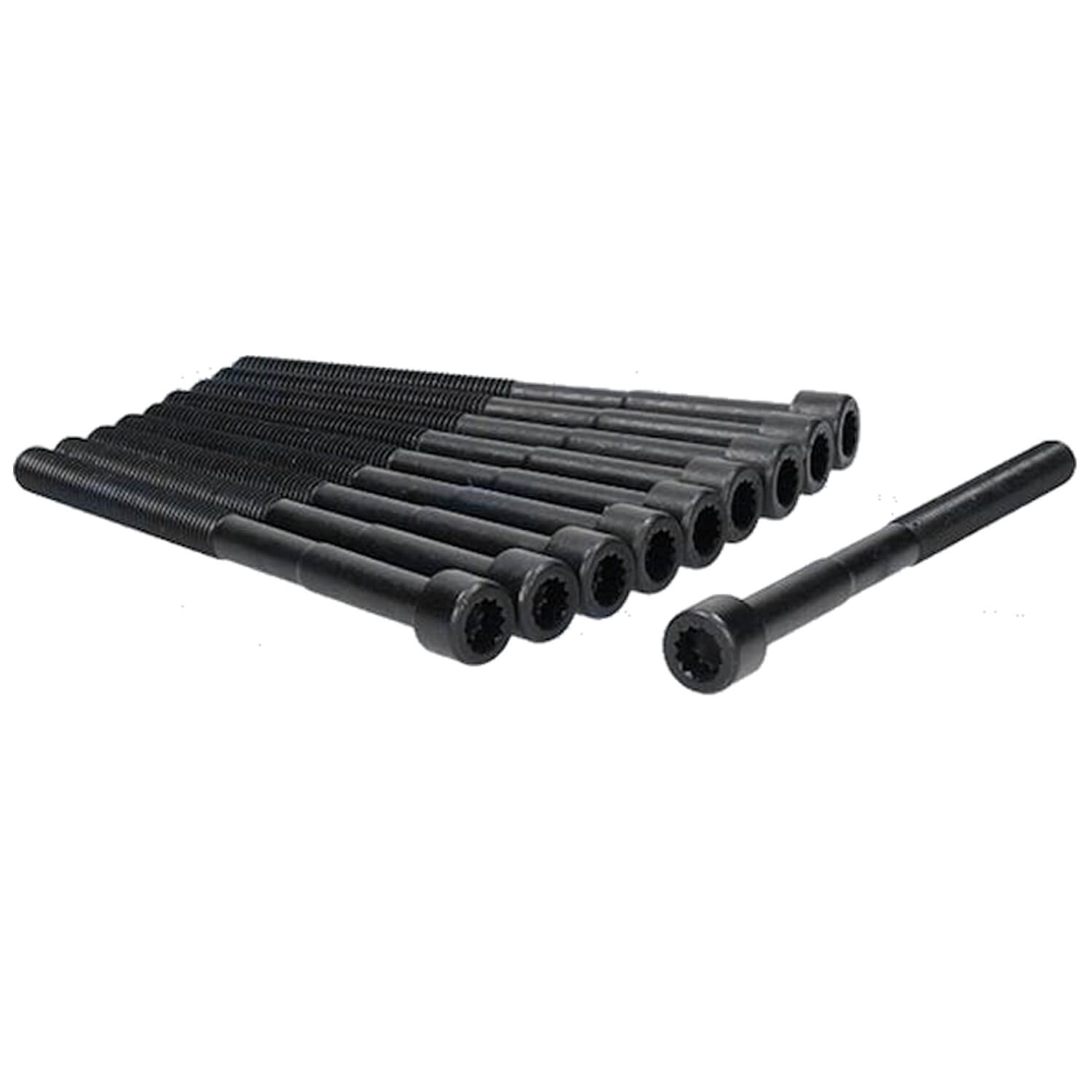 Juego de 10 tornillos de cabeza para Toyota 4 Cilinros, 16 Válvulas, DOHC, Camry, Rav4 09/16 ( 2.5 l. ) Motor 2ARFE, Highlander 09/16, Sienna 11/13, Venza 09/15 ( 2.7 l. ) Motor 1ARFE Diámetro Tornillo [mm]: 11 Largo Tornillo [mm]: 142 Paso de cuerda [mm]: 1.5 14-32333-03.jpg